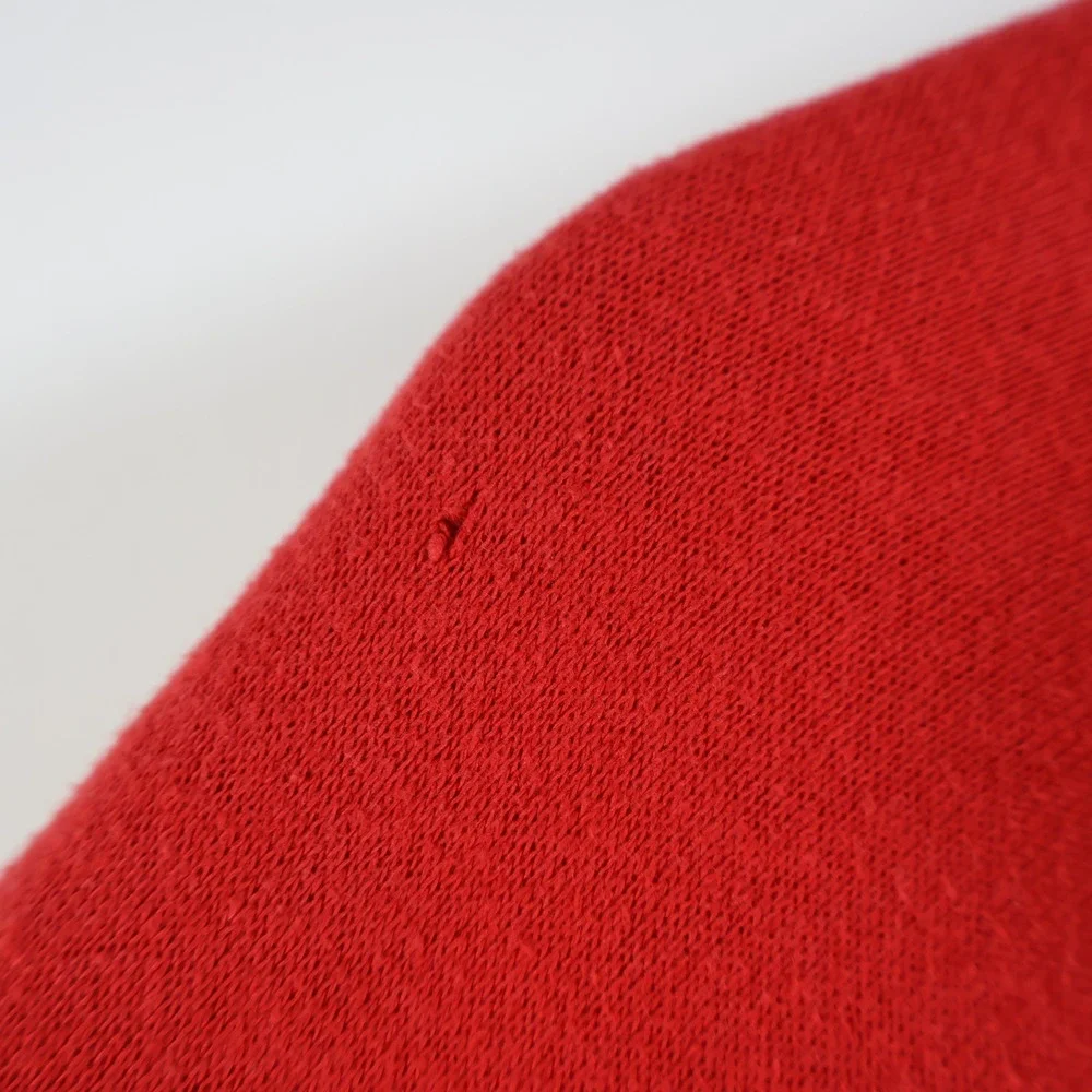 Vintage 80s Arkansas Razorbacks Sweatshirt Large Red Cotton Blend Raglan NCAA - Picture 5 of 14